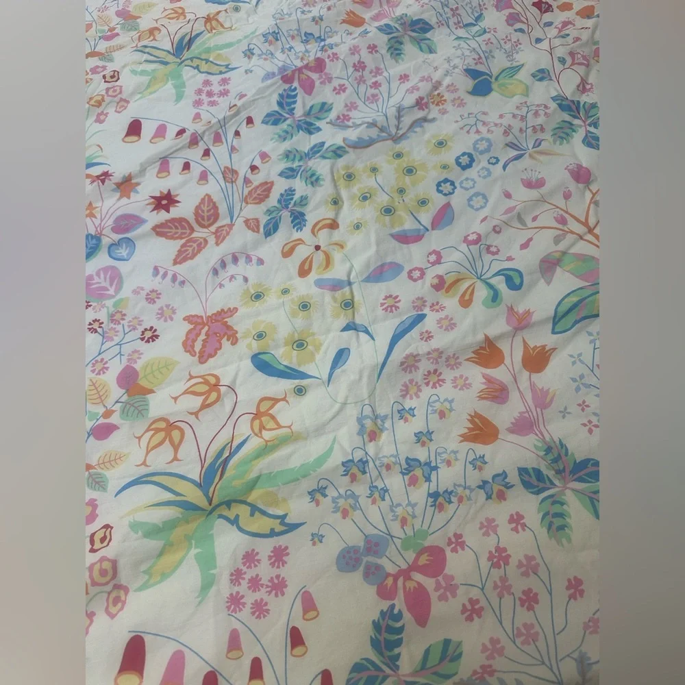 Swell Cynthia Rowley Reversible Floral Duvet Cover Full Queen 100% Cotton